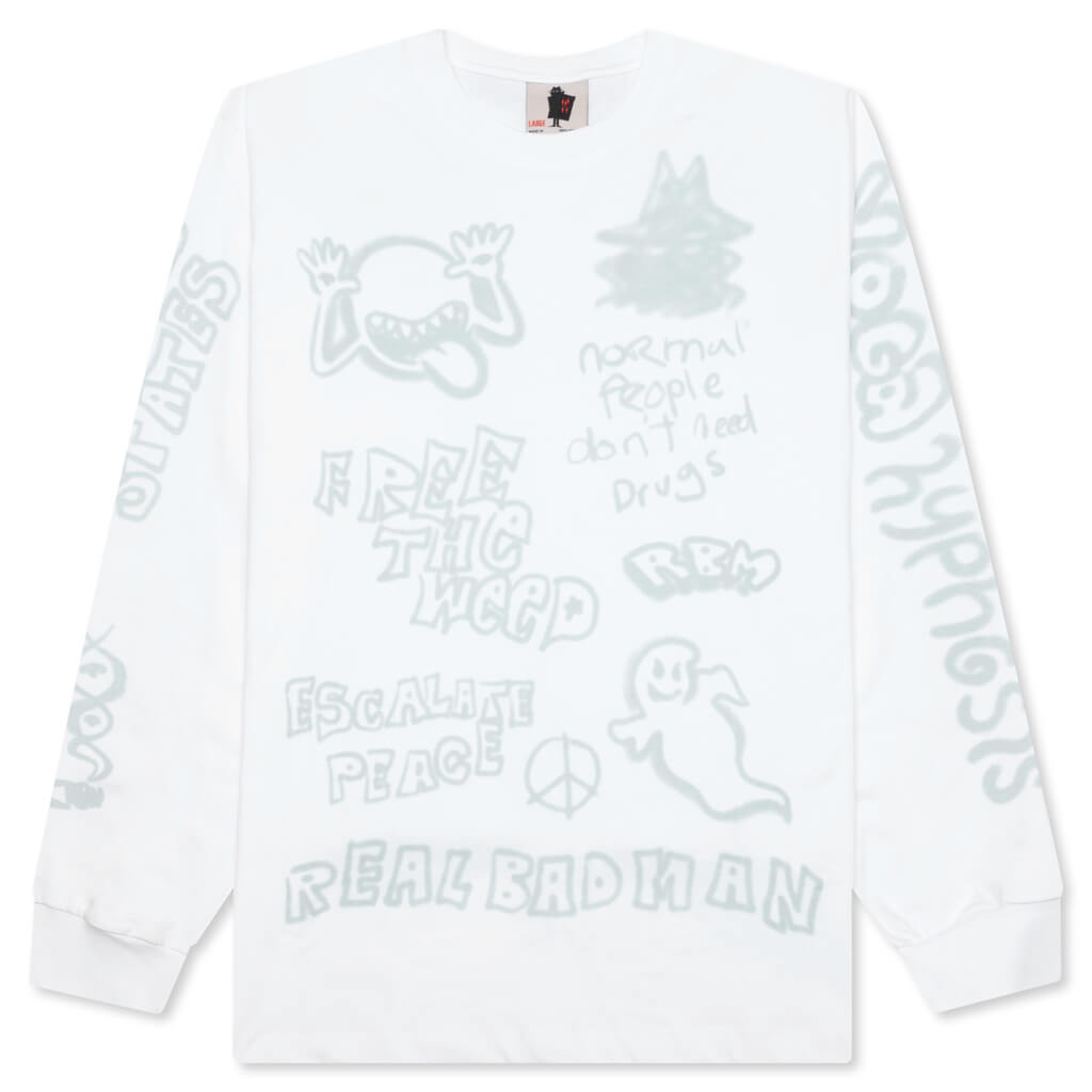 Youth Party L/S Tee - White, , large image number null