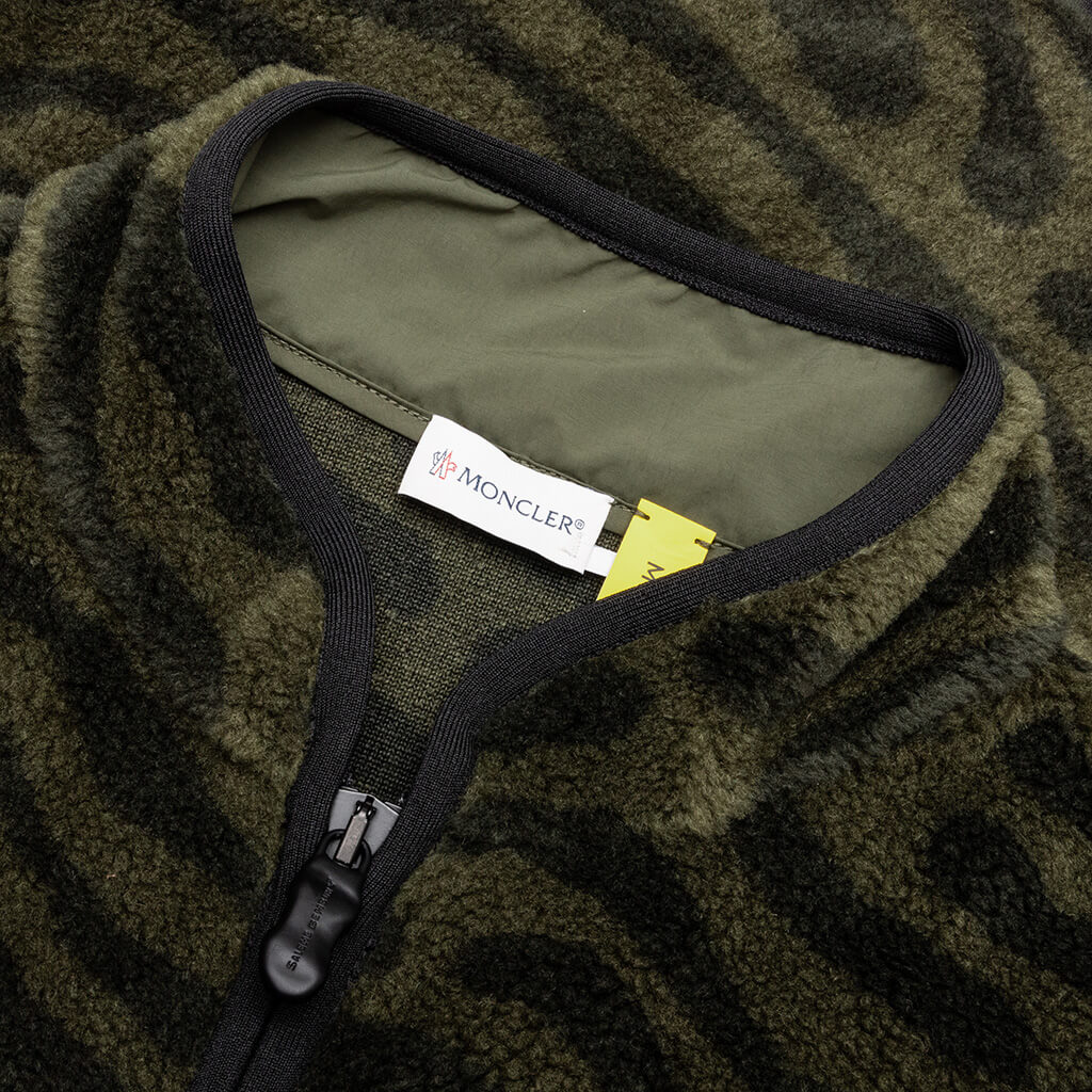 Moncler Genius x Salehe Bembury Teddy Zip-Up Sweatshirt - Olive, , large image number null