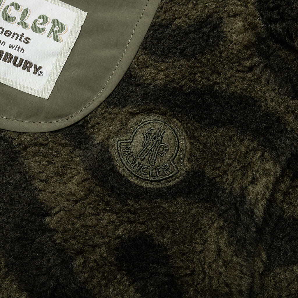 Moncler Genius x Salehe Bembury Teddy Zip-Up Sweatshirt - Olive, , large image number null