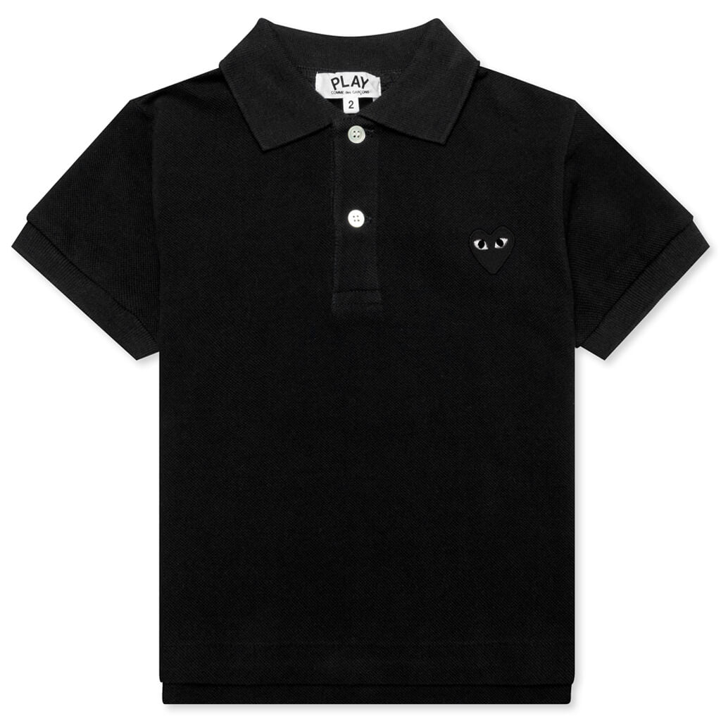 Black Emblem Kid's Polo Shirt - Black