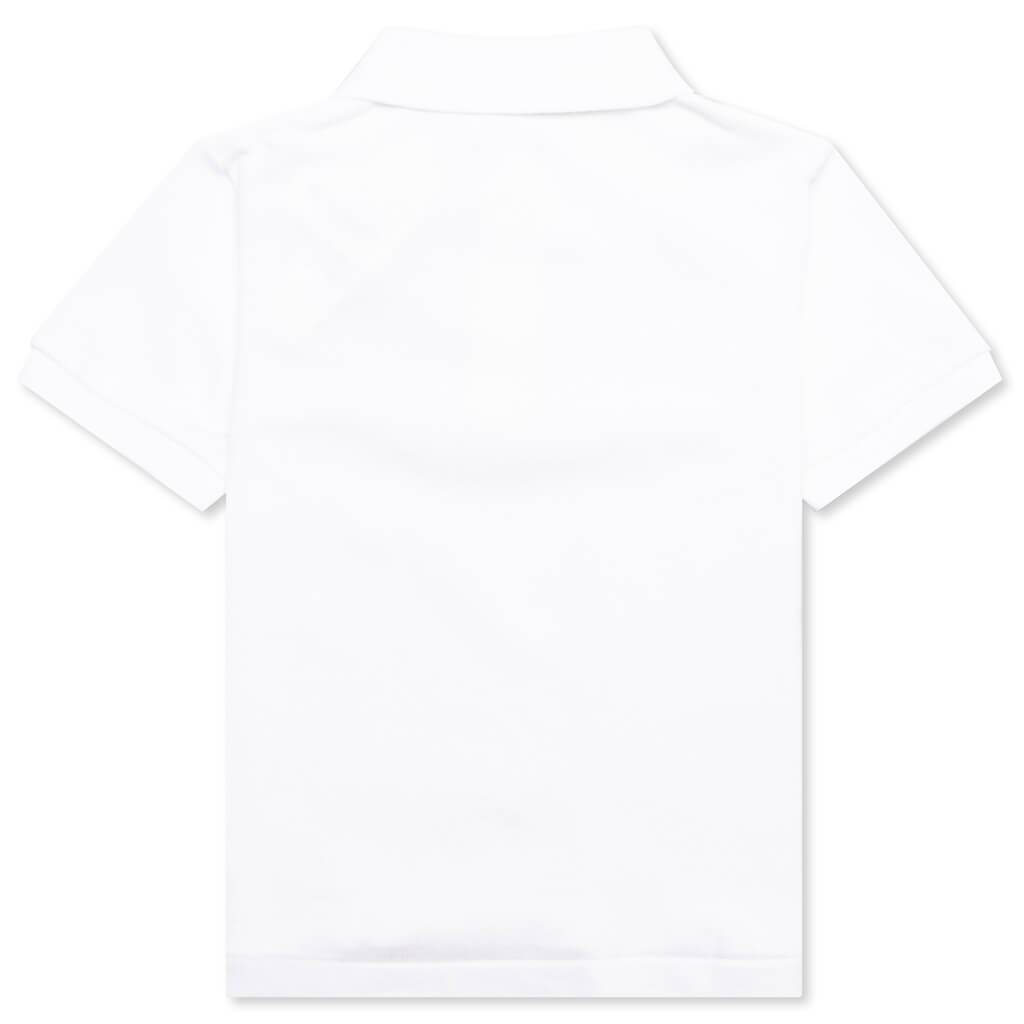 Black Emblem Kid's Polo Shirt - White, , large image number null