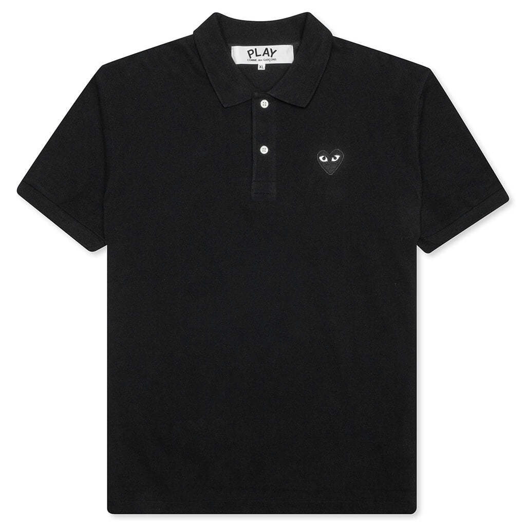 Black Emblem Polo Shirt - Black