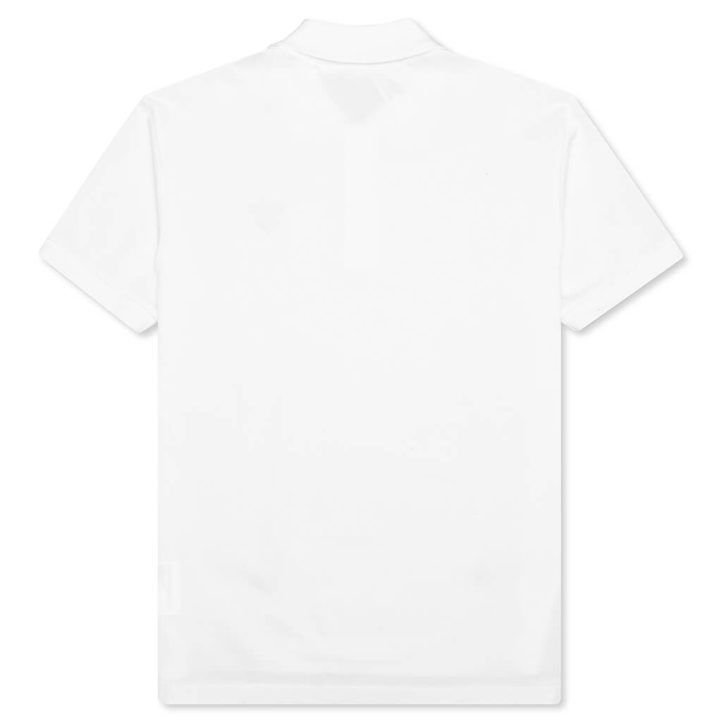 Black Emblem Polo Shirt - White