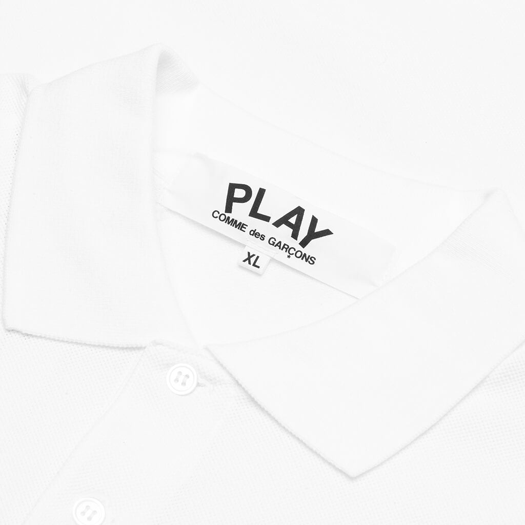 Black Emblem Polo Shirt - White, , large image number null