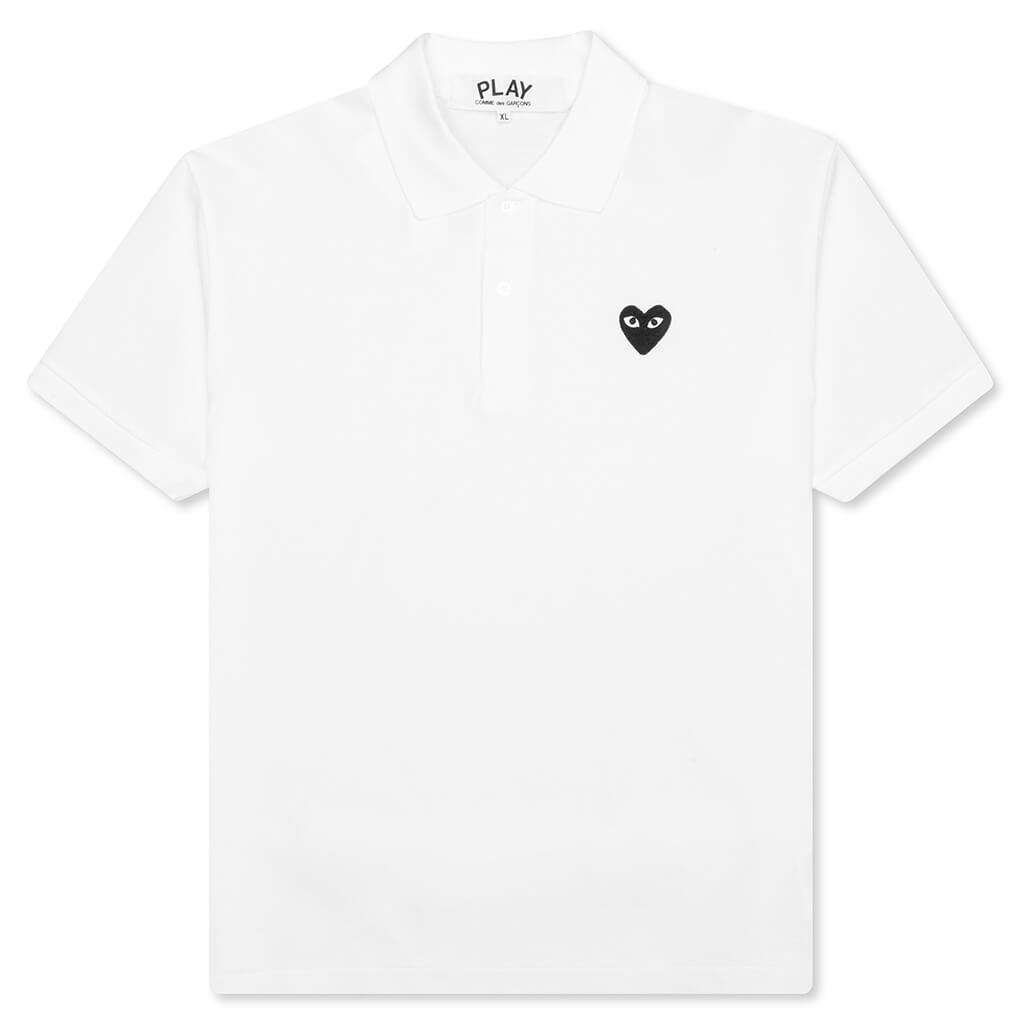 Black Emblem Polo Shirt - White, , large image number null