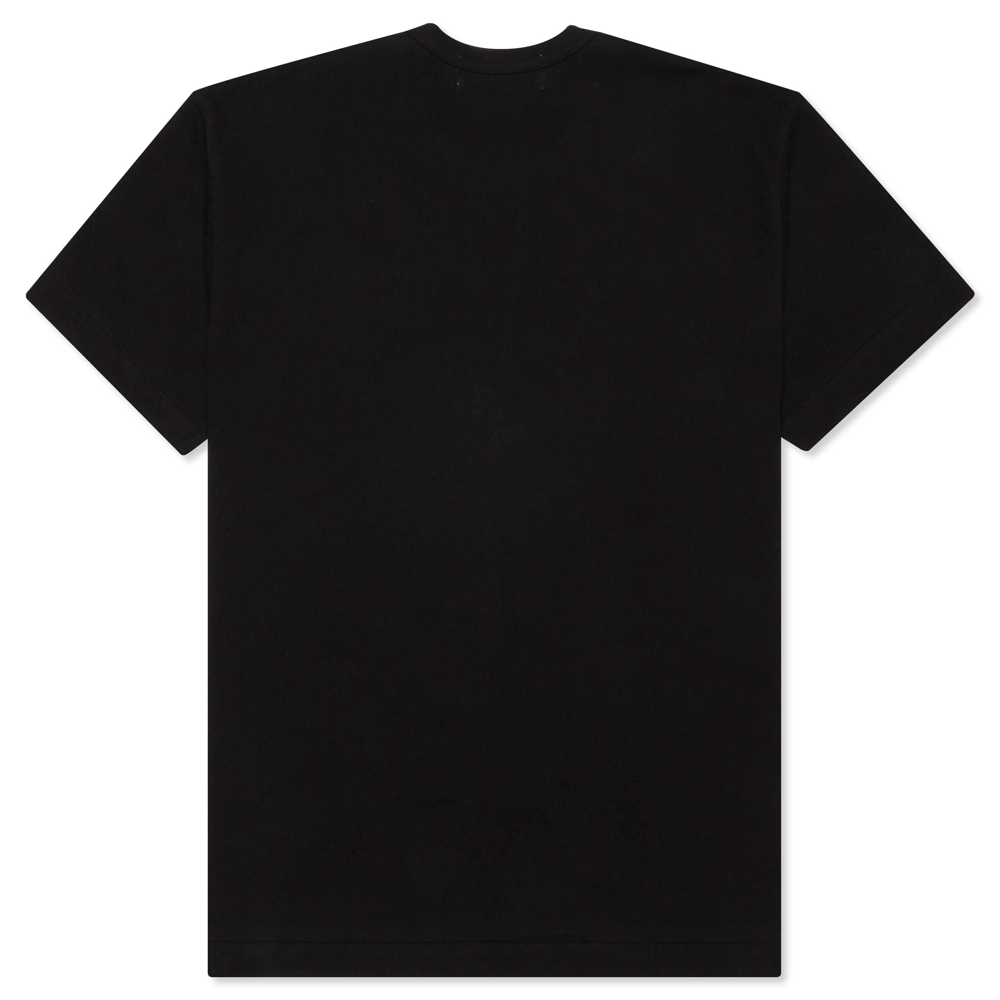 Comme Des Garcons PLAY Black Emblem T-Shirt - Black