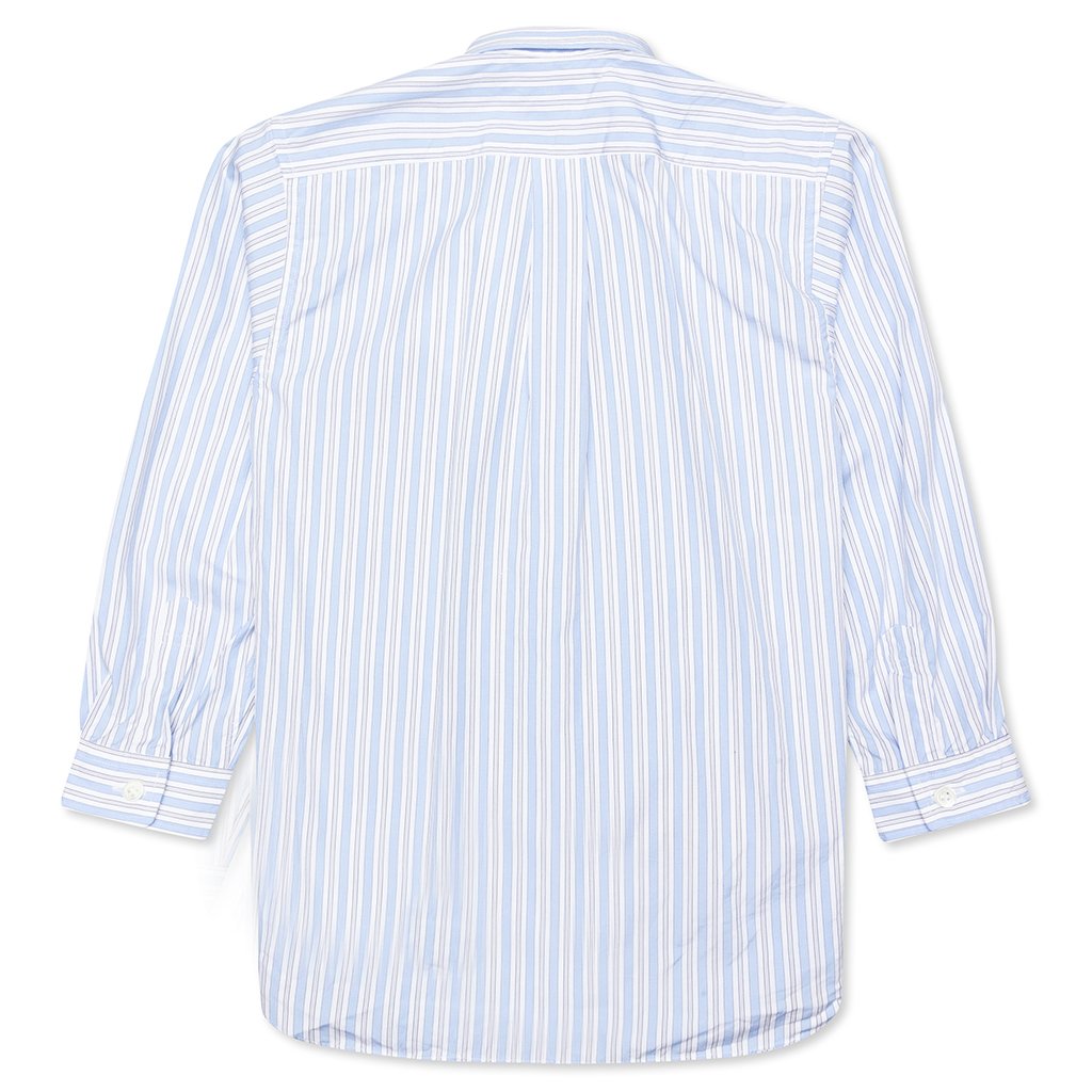 Kid's L/S Striped Shirt - White/Light Blue