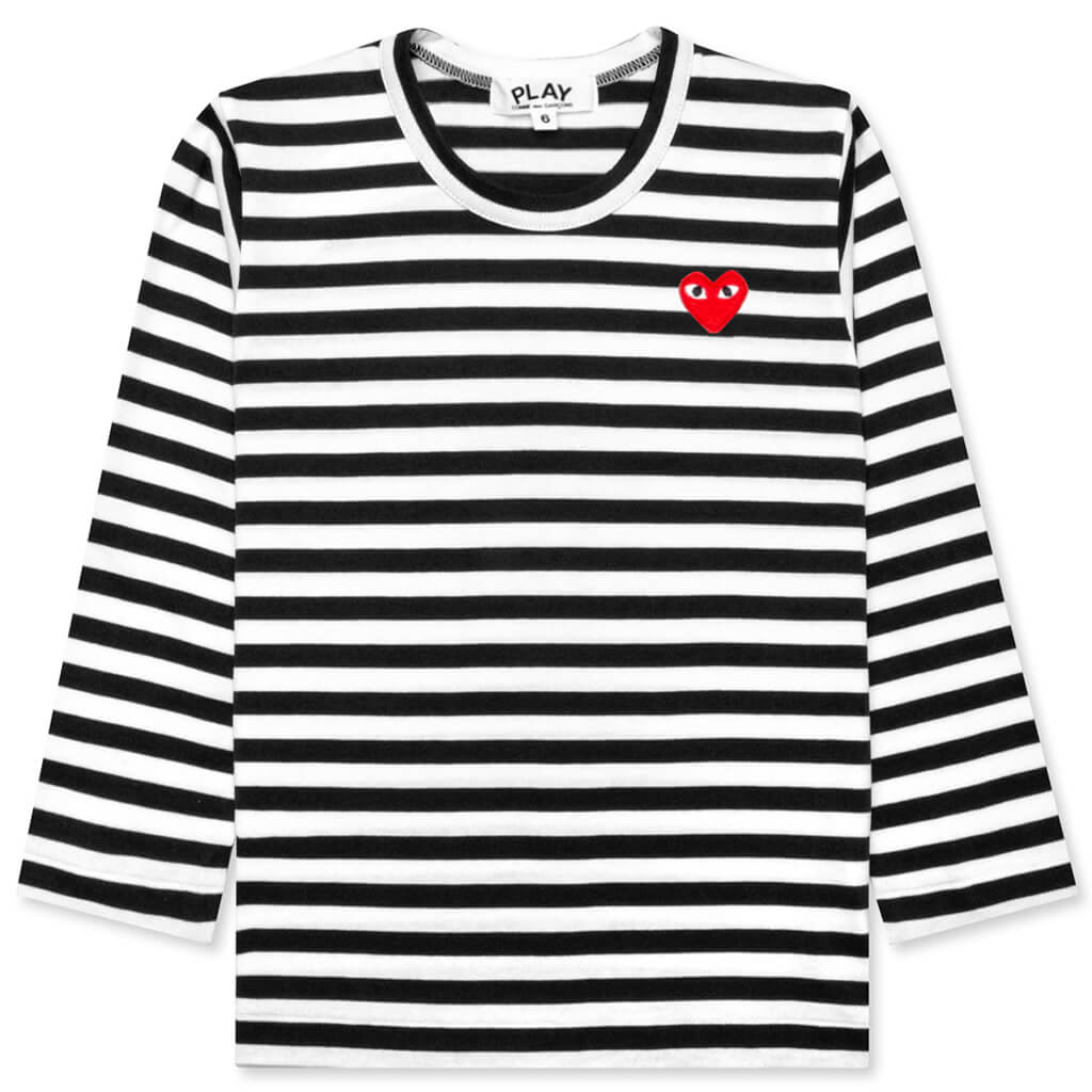 Kid's Striped L/S T-Shirt - Black/White