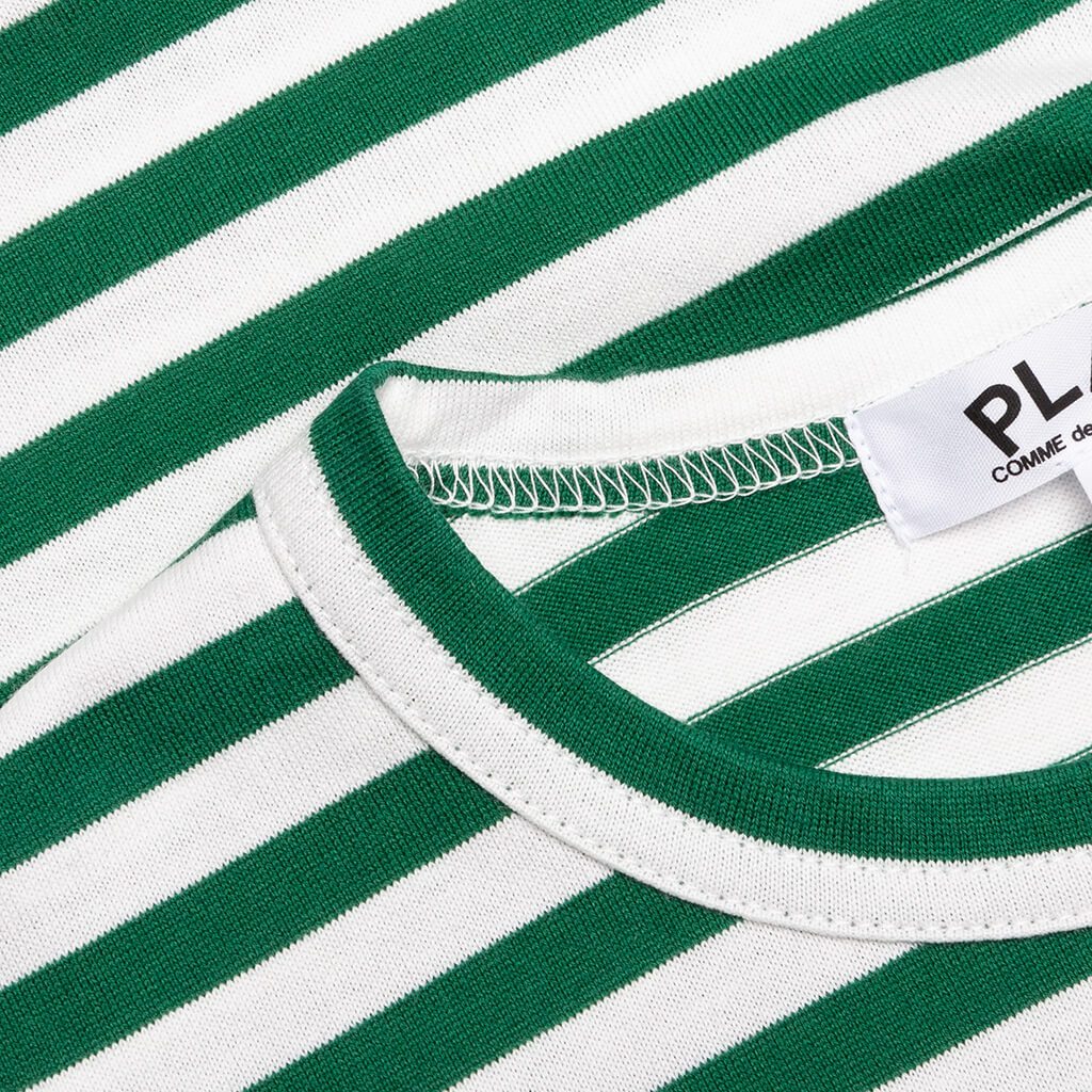 Kid's Striped L/S T-Shirt - Green/White, , large image number null