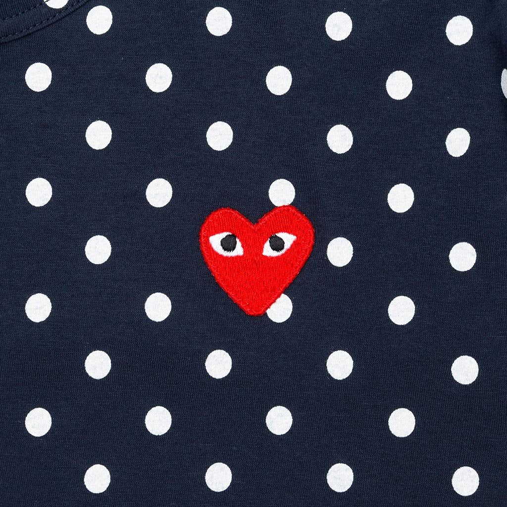 Women's Polka Dot L/S T-Shirt - Navy, , large image number null