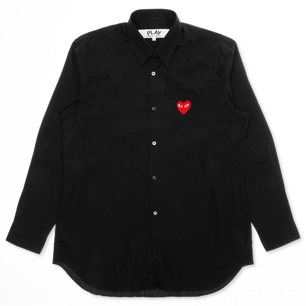 Red Emblem Button Down - Black, , large image number null