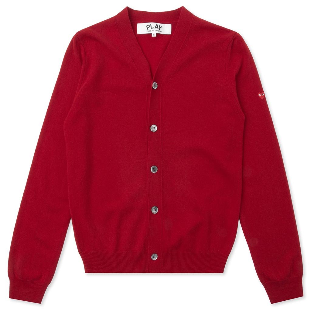 Small Heart Cardigan - Red