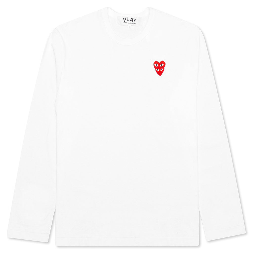 Stacked Heart L/S T-Shirt - White, , large image number null