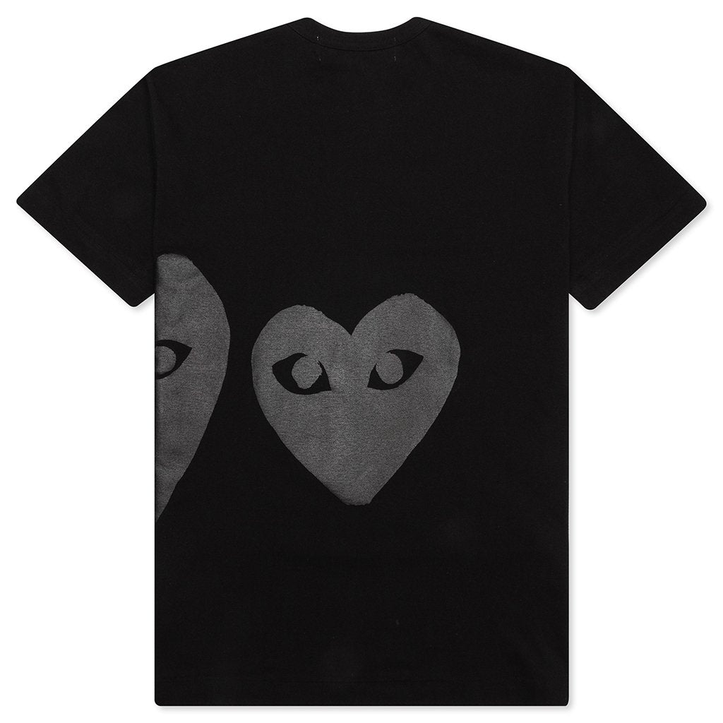 Women's Three Hearts T-Shirt - Black