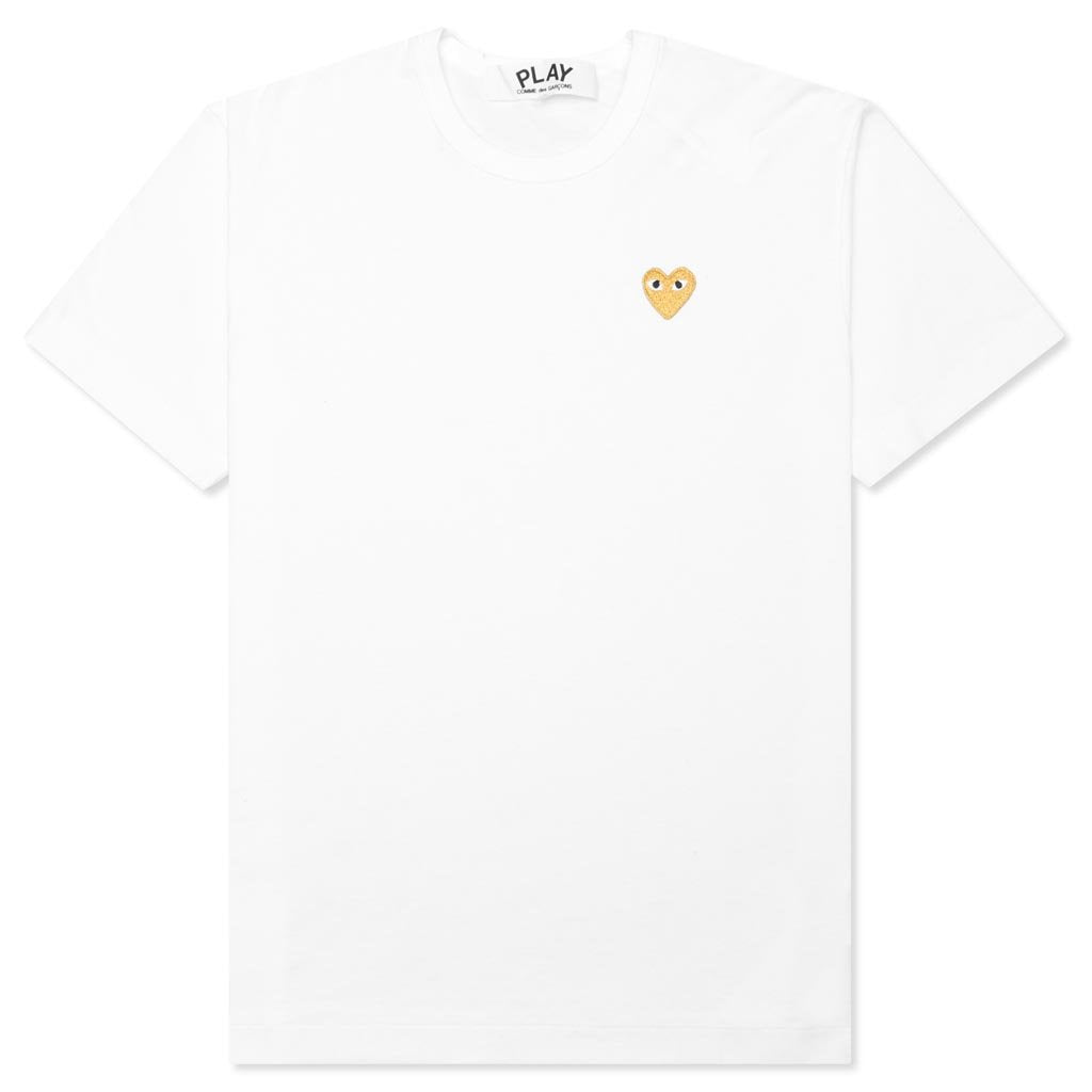 Women's Gold Heart T-Shirt - White