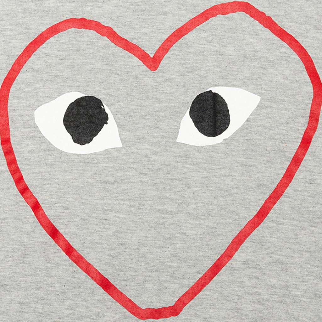 Women's Grey Heart Logo L/S Tee - Grey, , large image number null