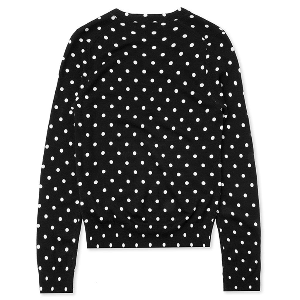 Womens Polka Dot Sweater - Black