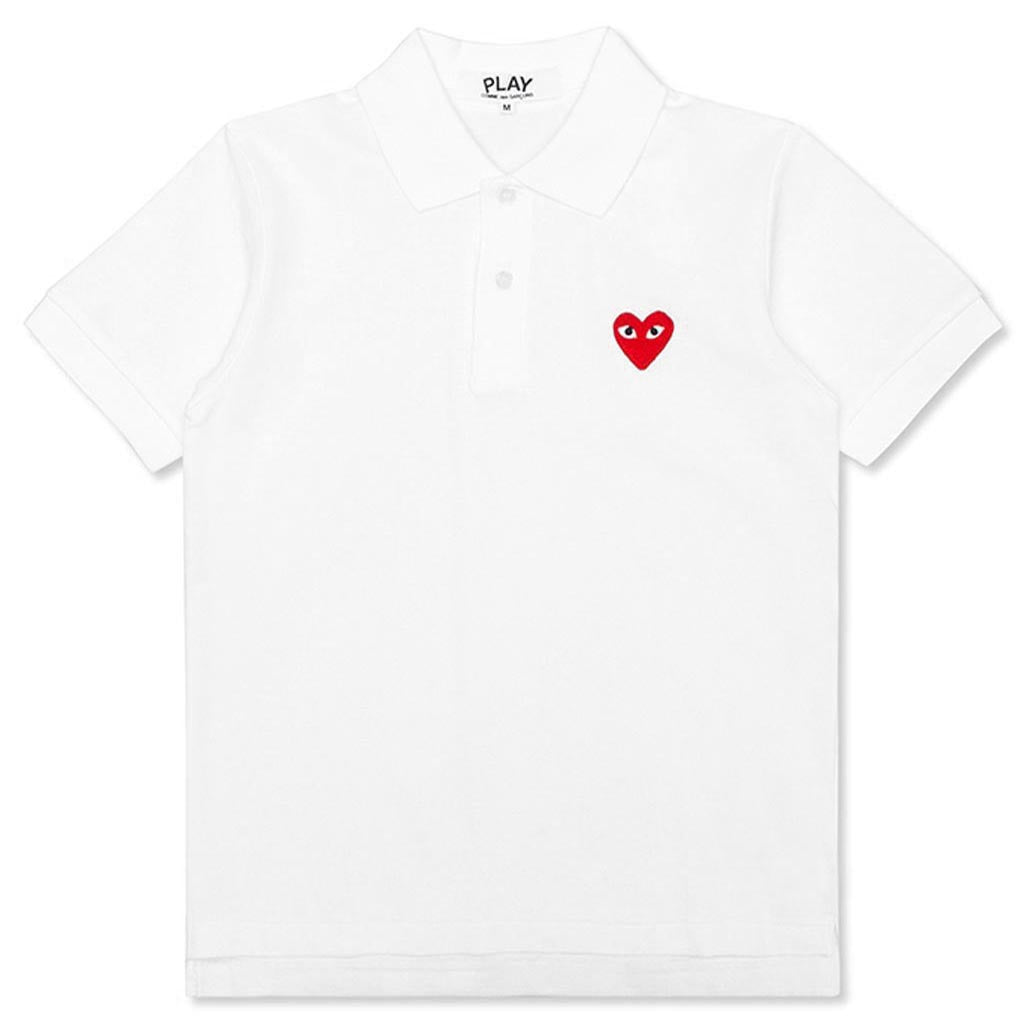Women's Red Heart Polo Shirt - White