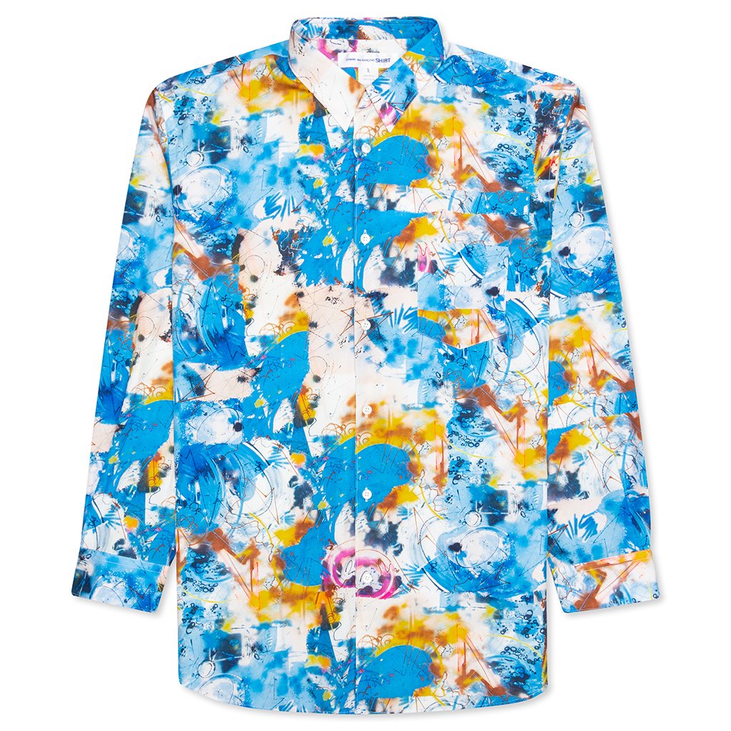 Comme Des Garcons SHIRT x Futura Print C Woven Shirt - Blue, , large image number null