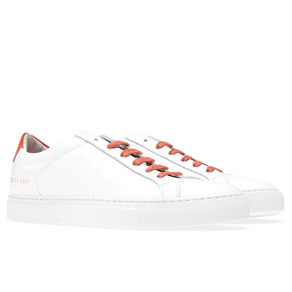 Retro Low Glossy - White/Orange