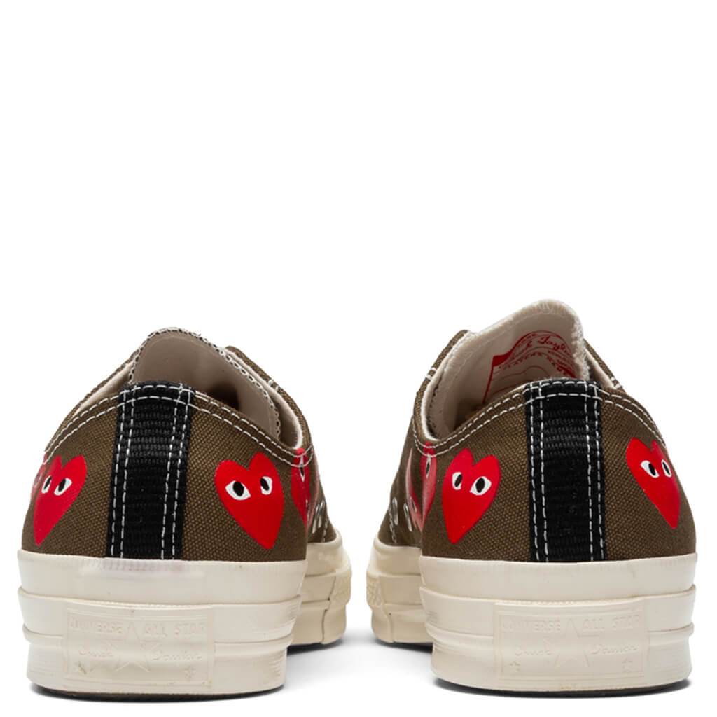 Converse x Comme Des Garcons PLAY All Star Chuck '70 Ox "Multi Heart" - Khaki, , large image number null