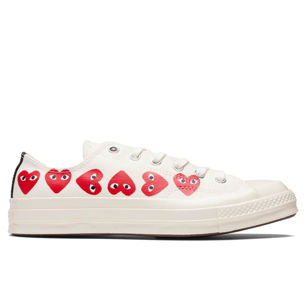 Converse x Comme Des Garcons PLAY All Star Chuck '70 Ox "Multi Heart" - Off-White