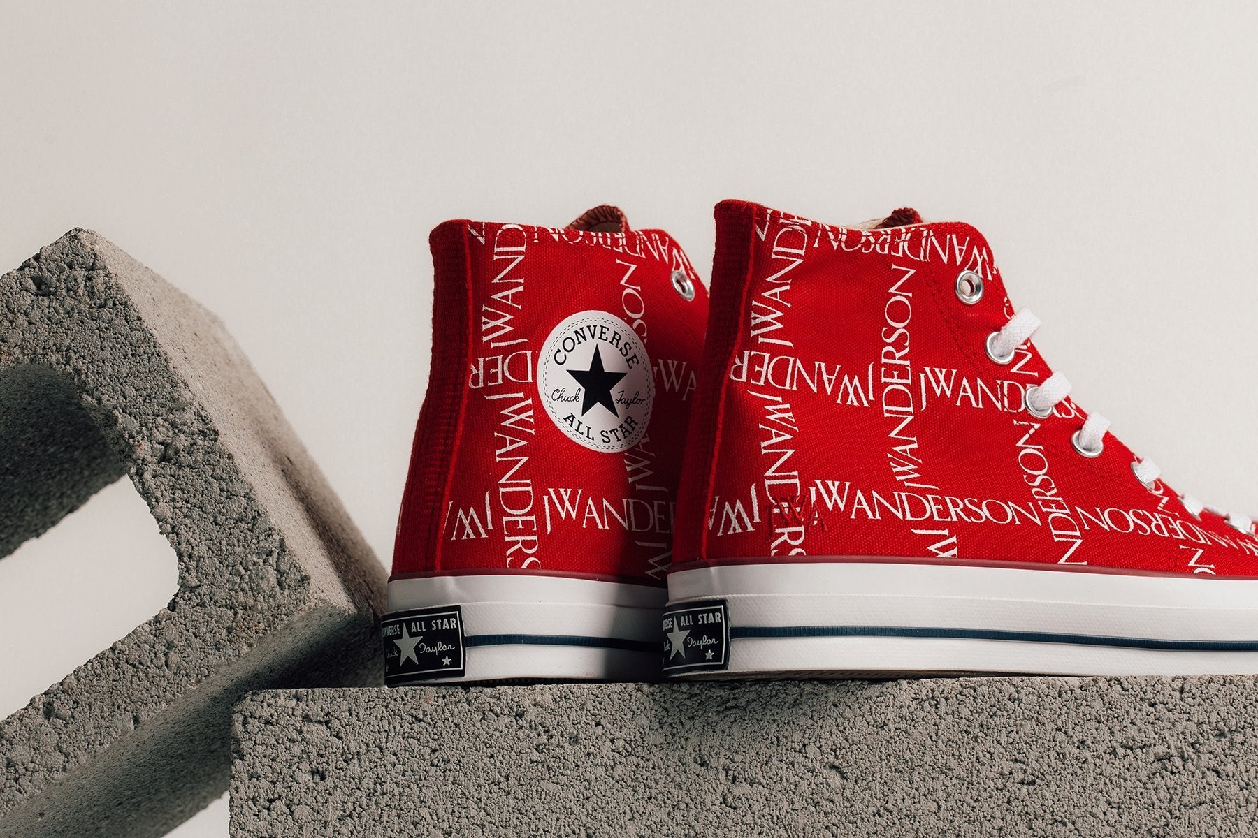 Converse x JW Anderson All Star Chuck 70 Grid Hi - Flame Scarlet/White, , large image number null