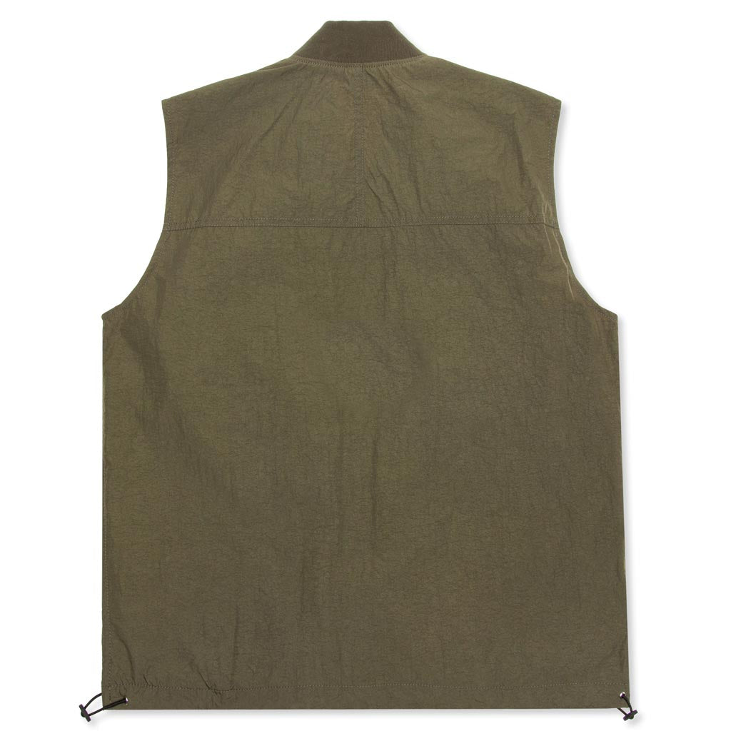 High Shrunk Nylon Utility Vest - Olive, , large image number null