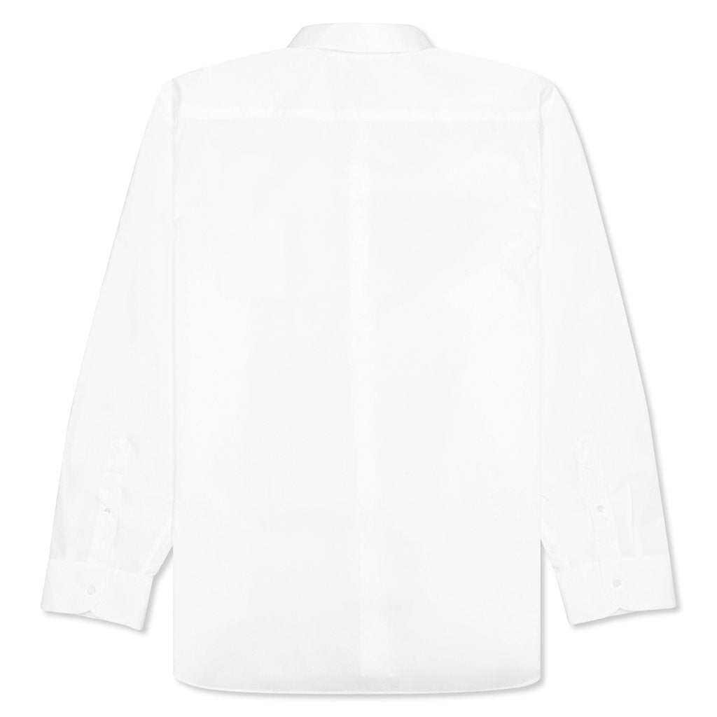 Big Fit Patched Shirt - White, , large image number null