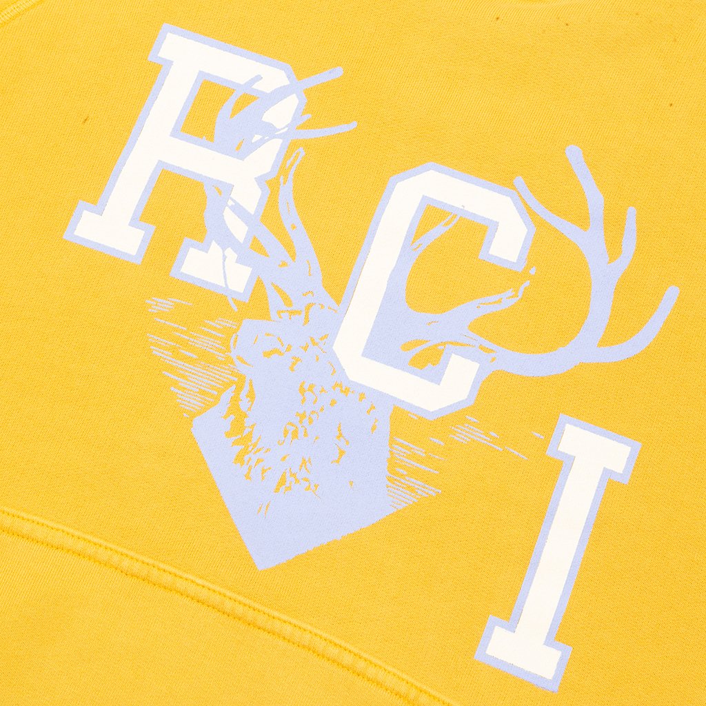 RCI Deer Logo Hooded Sweatshirt - Yellow, , large image number null