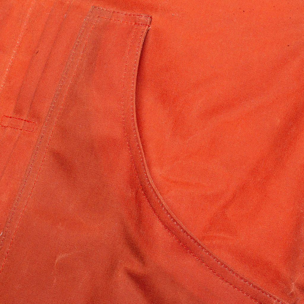Waxed Cotton Trucker Jacket - Orange, , large image number null
