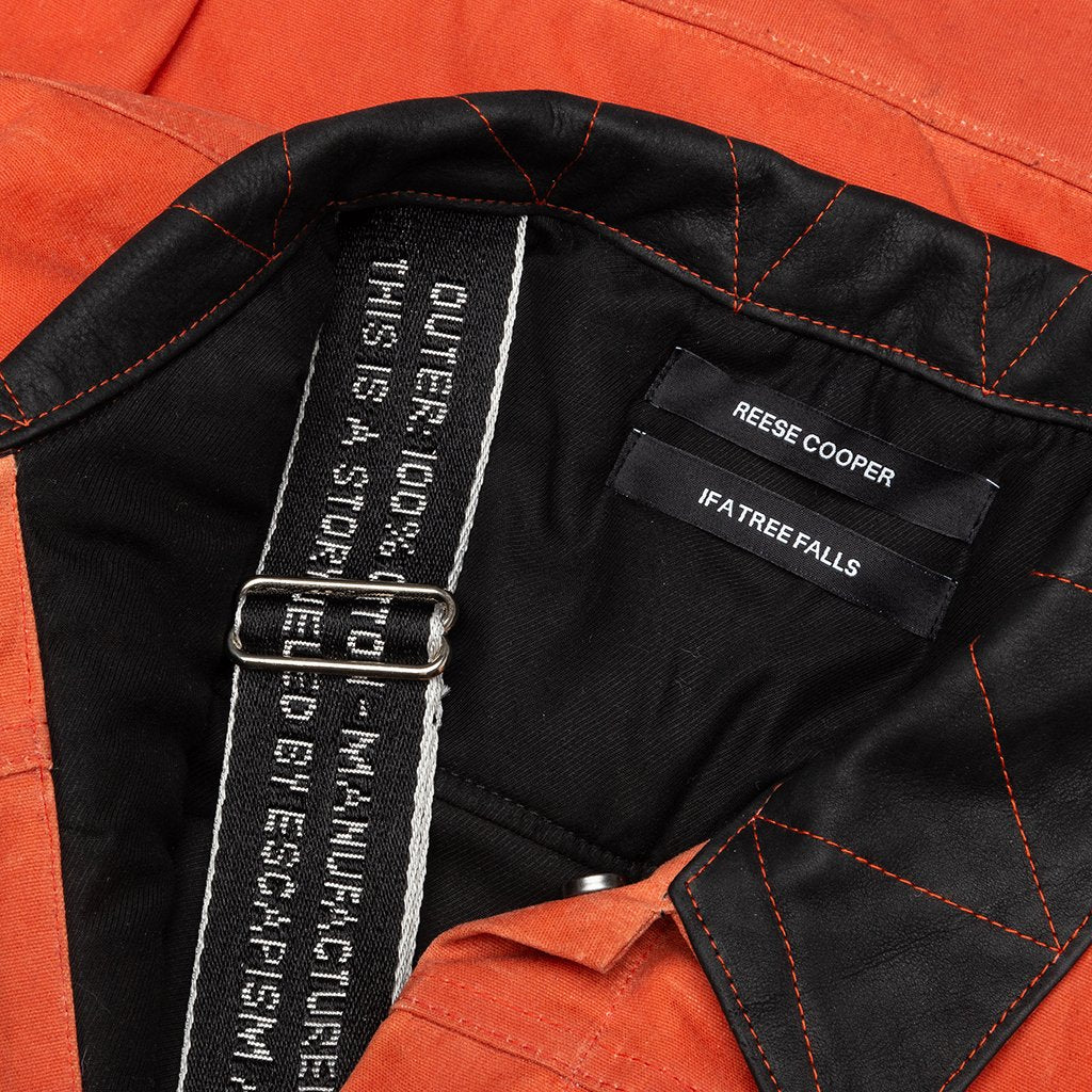 Waxed Cotton Trucker Jacket - Orange, , large image number null