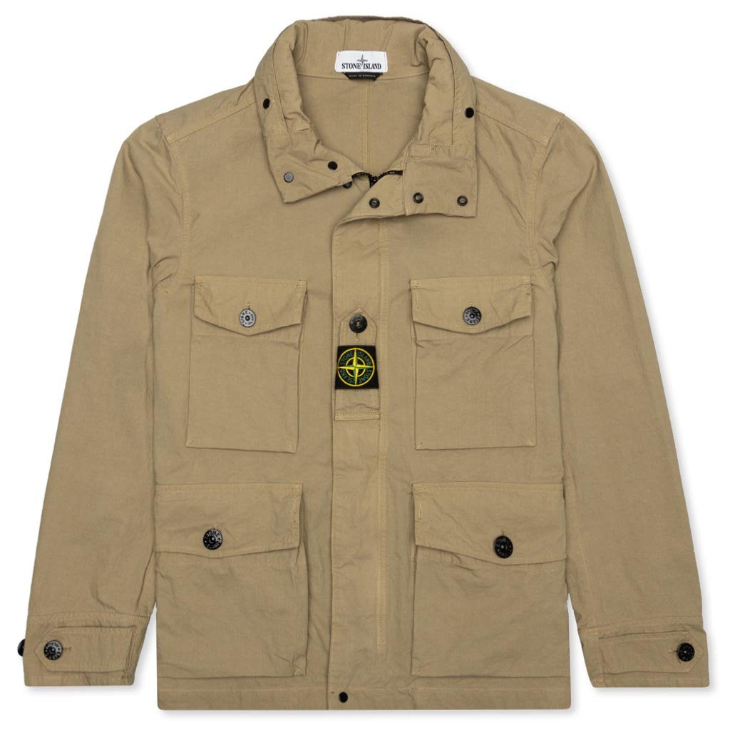 Center Patch Logo Jacket - Dark Beige