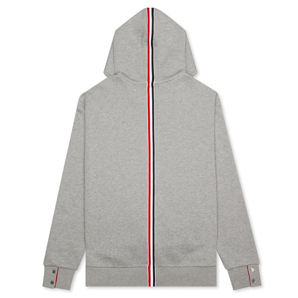 Zip-Up Pullover Hoodie - Light Grey