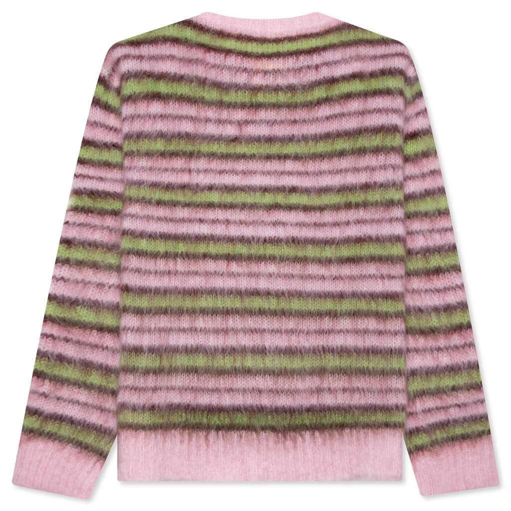 Pink Striped Mohair Sweater - Quartz
