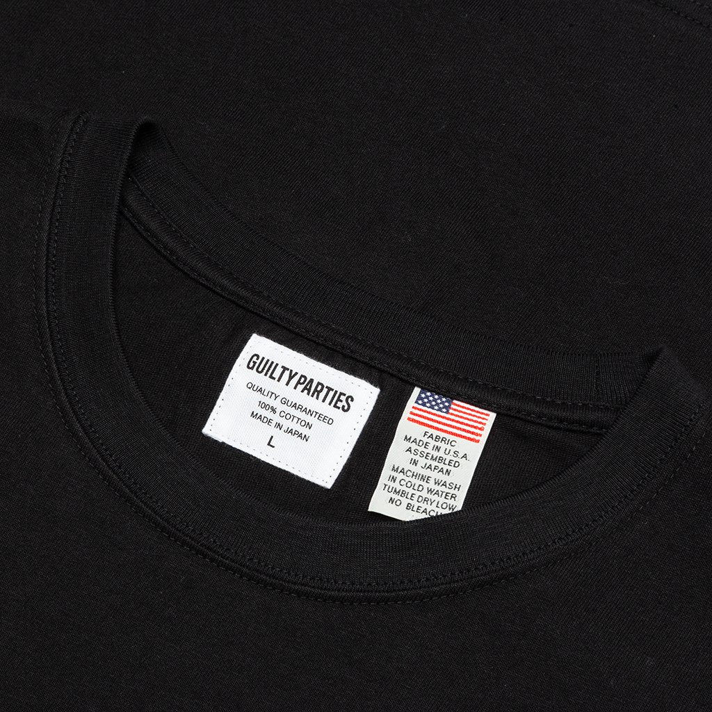 Timehi USA Body Crewneck Pocket T-Shirt Type-3 - Black, , large image number null