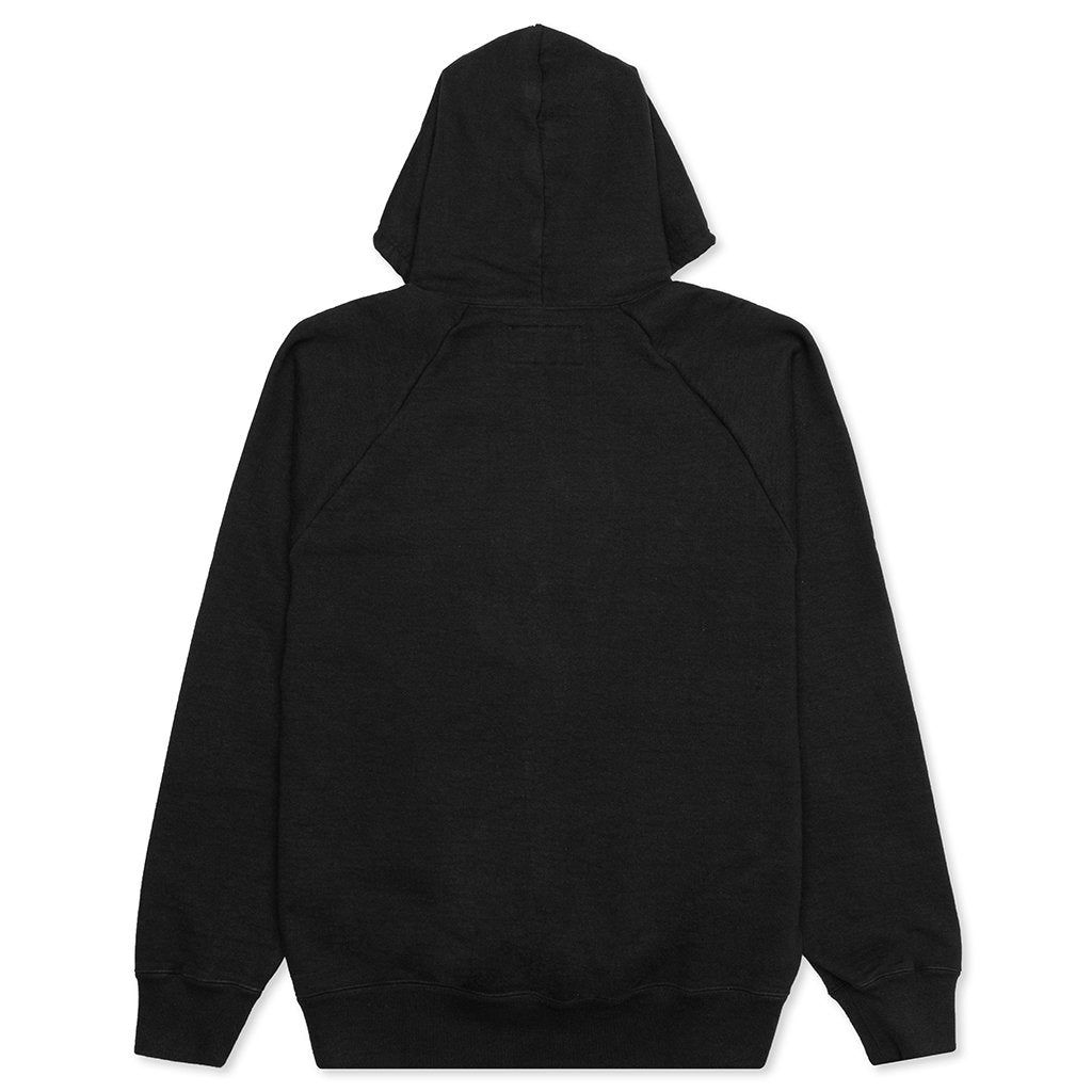 Washed Heavyweight Pullover Hooded Sweatshirt Type-2 - Black