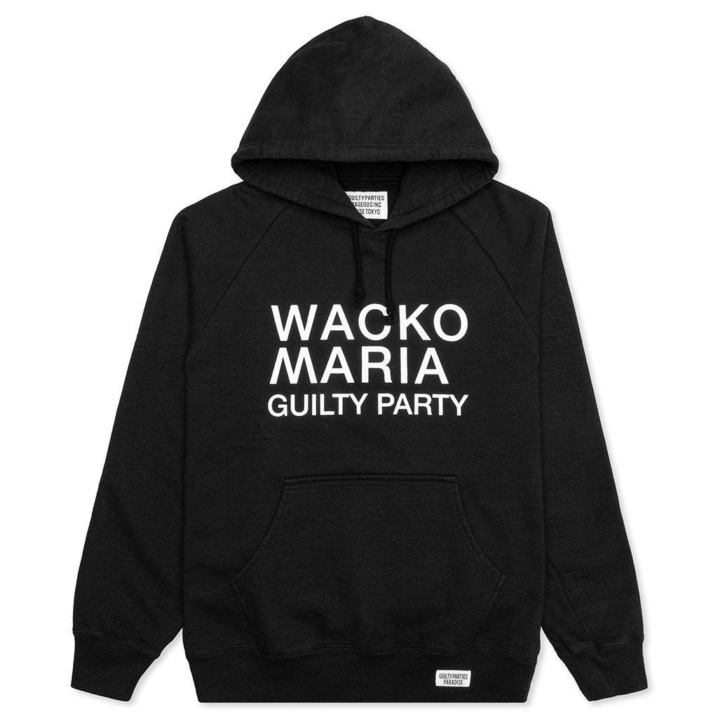 Washed Heavyweight Pullover Hooded Sweatshirt Type-2 - Black